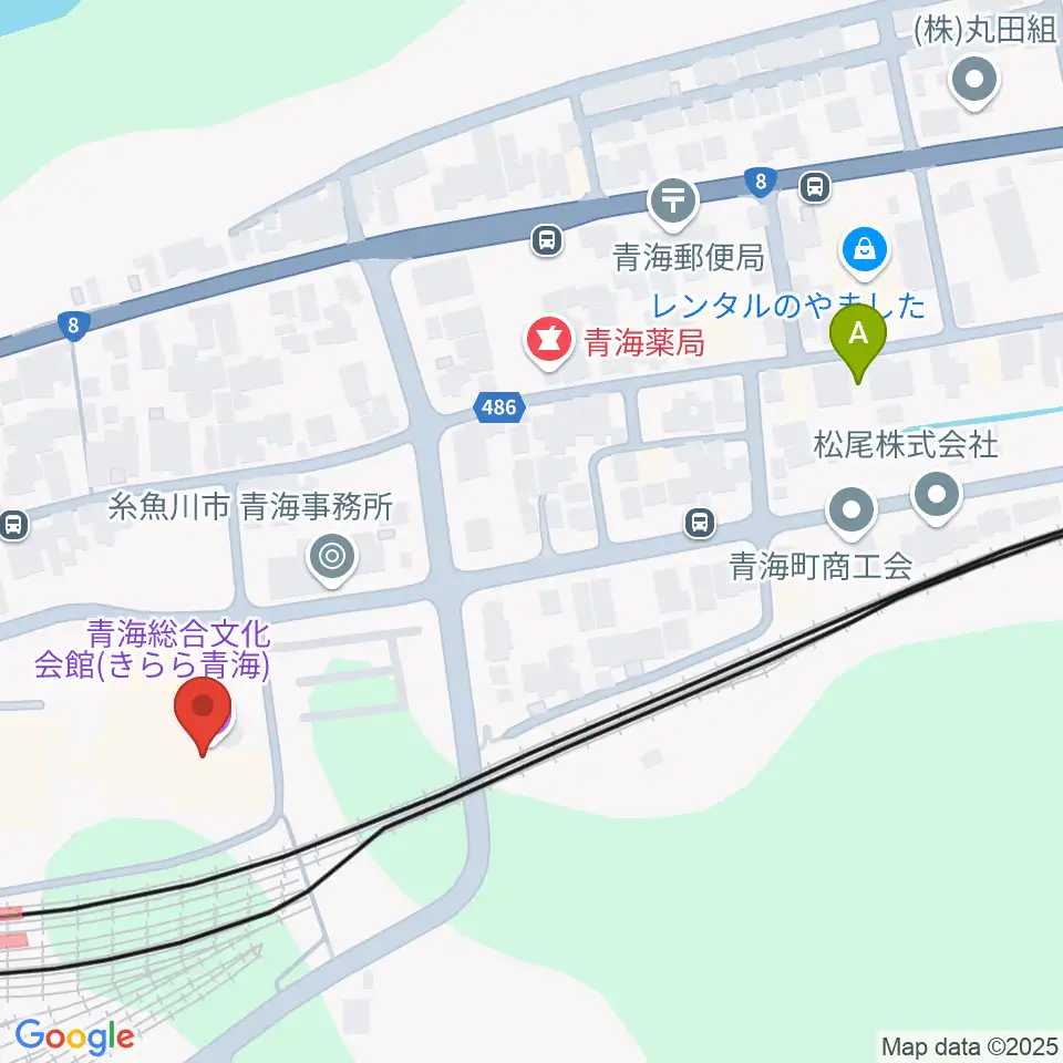 青海総合文化会館 きらら青海周辺の駐車場・コインパーキング一覧地図