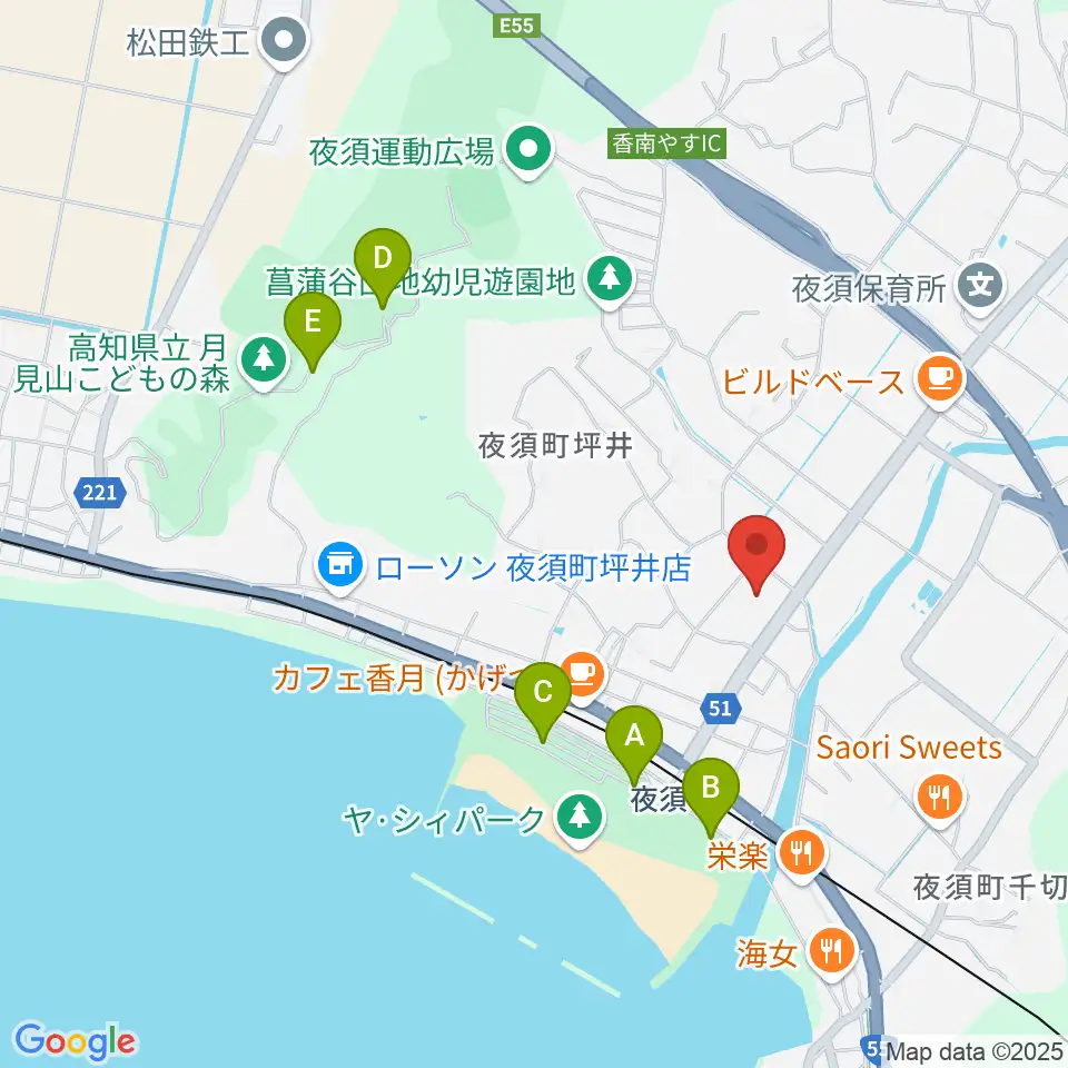 夜須中央公民館マリンホール周辺の駐車場・コインパーキング一覧地図