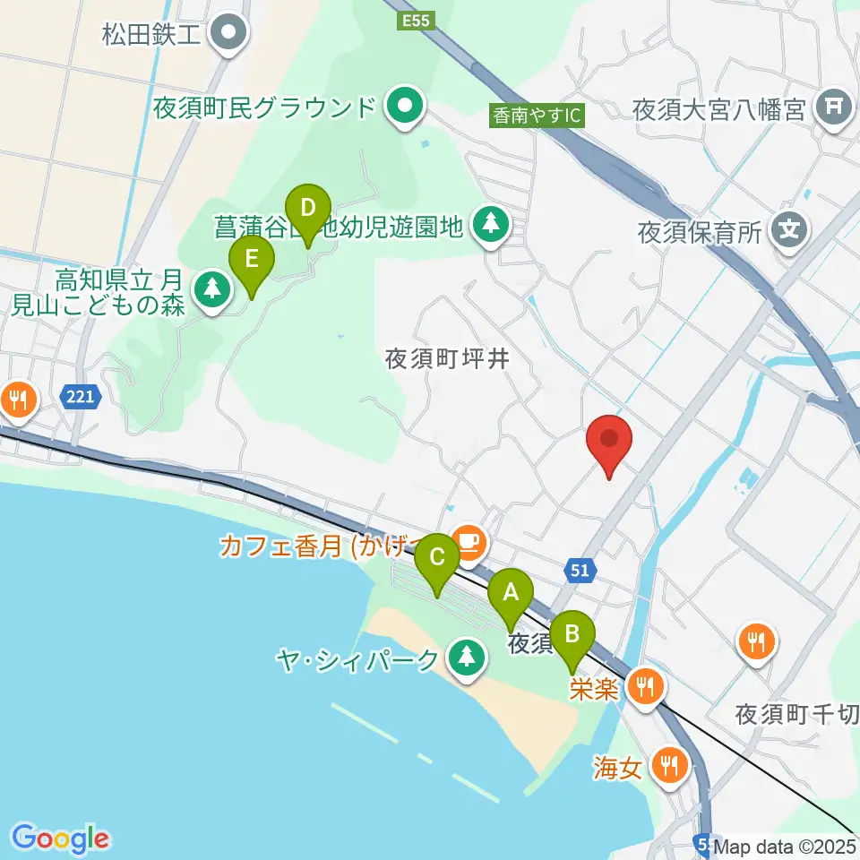 夜須中央公民館マリンホール周辺の駐車場・コインパーキング一覧地図