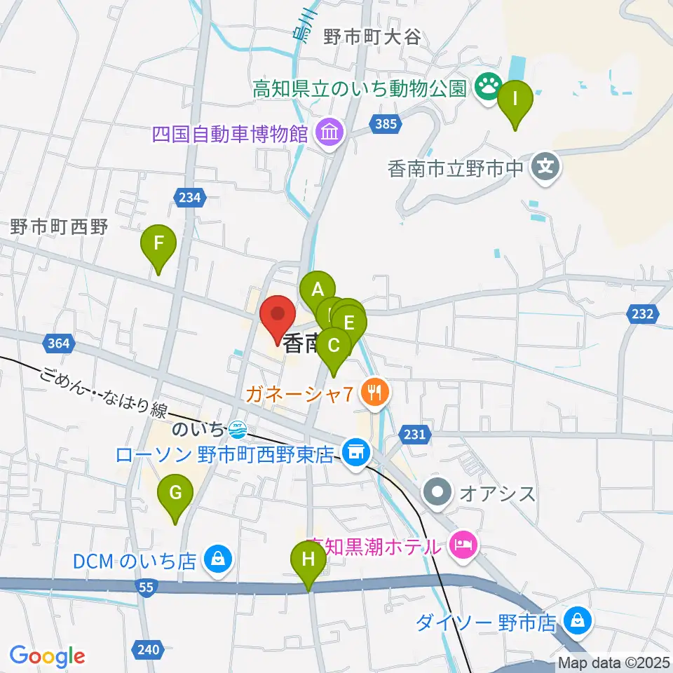 のいちふれあいセンター周辺の駐車場・コインパーキング一覧地図