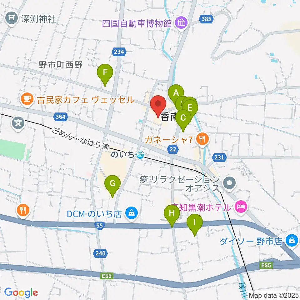 のいちふれあいセンター周辺の駐車場・コインパーキング一覧地図