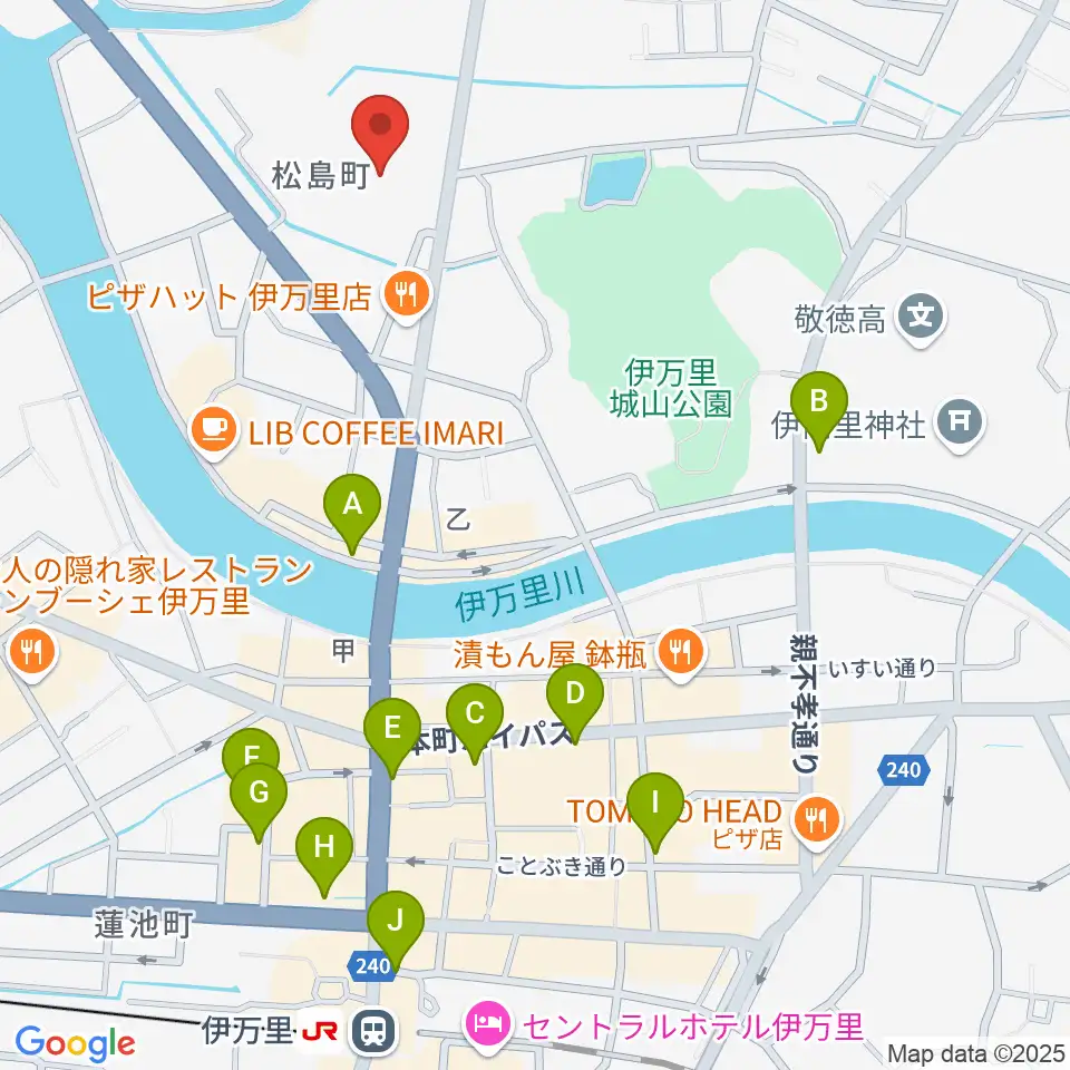 伊万里市民センター周辺の駐車場・コインパーキング一覧地図