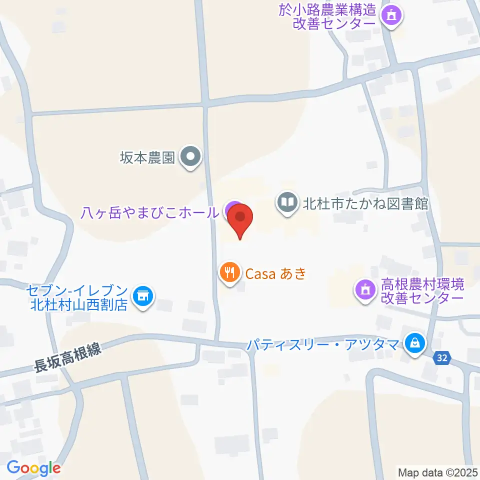 八ヶ岳やまびこホール周辺の駐車場・コインパーキング一覧地図