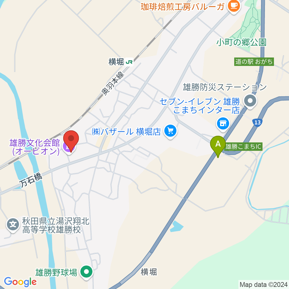 雄勝文化会館オービオン周辺の駐車場・コインパーキング一覧地図