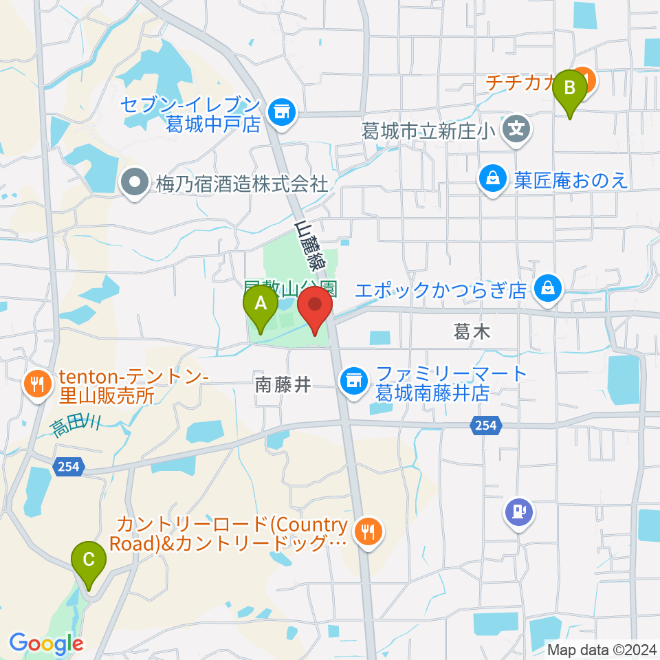 新庄文化会館マルベリーホール周辺の駐車場・コインパーキング一覧地図