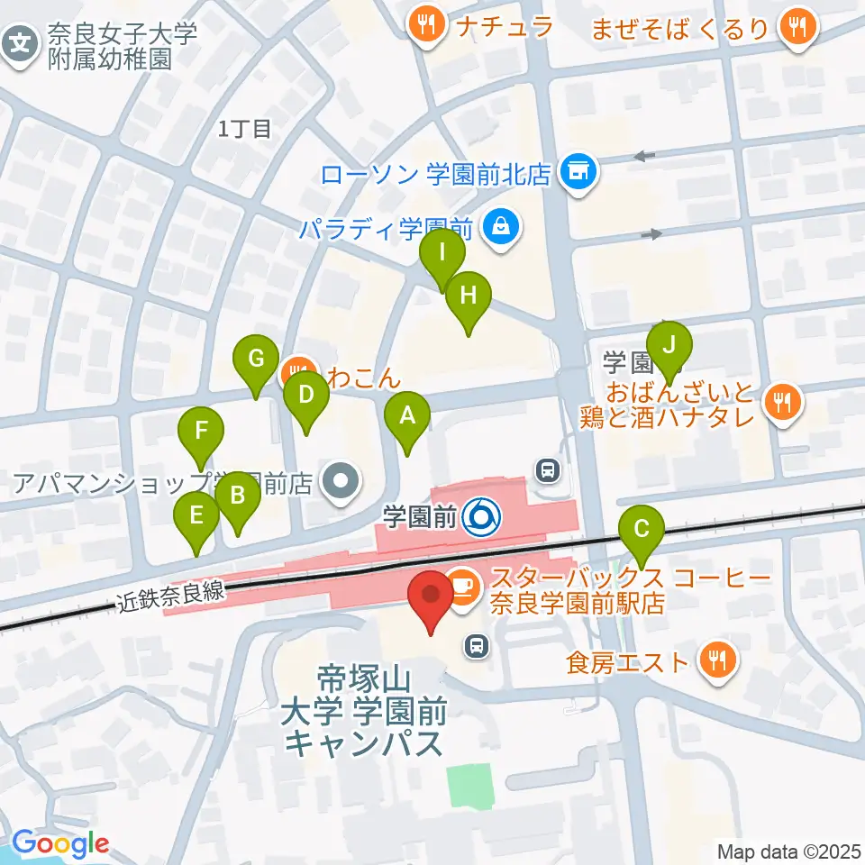 学園前ホール周辺の駐車場・コインパーキング一覧地図
