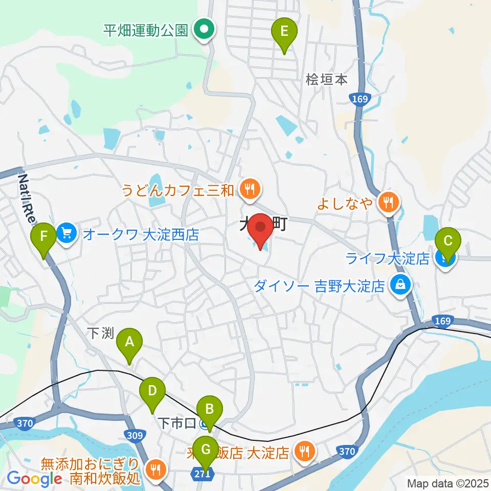大淀町文化会館周辺の駐車場・コインパーキング一覧地図