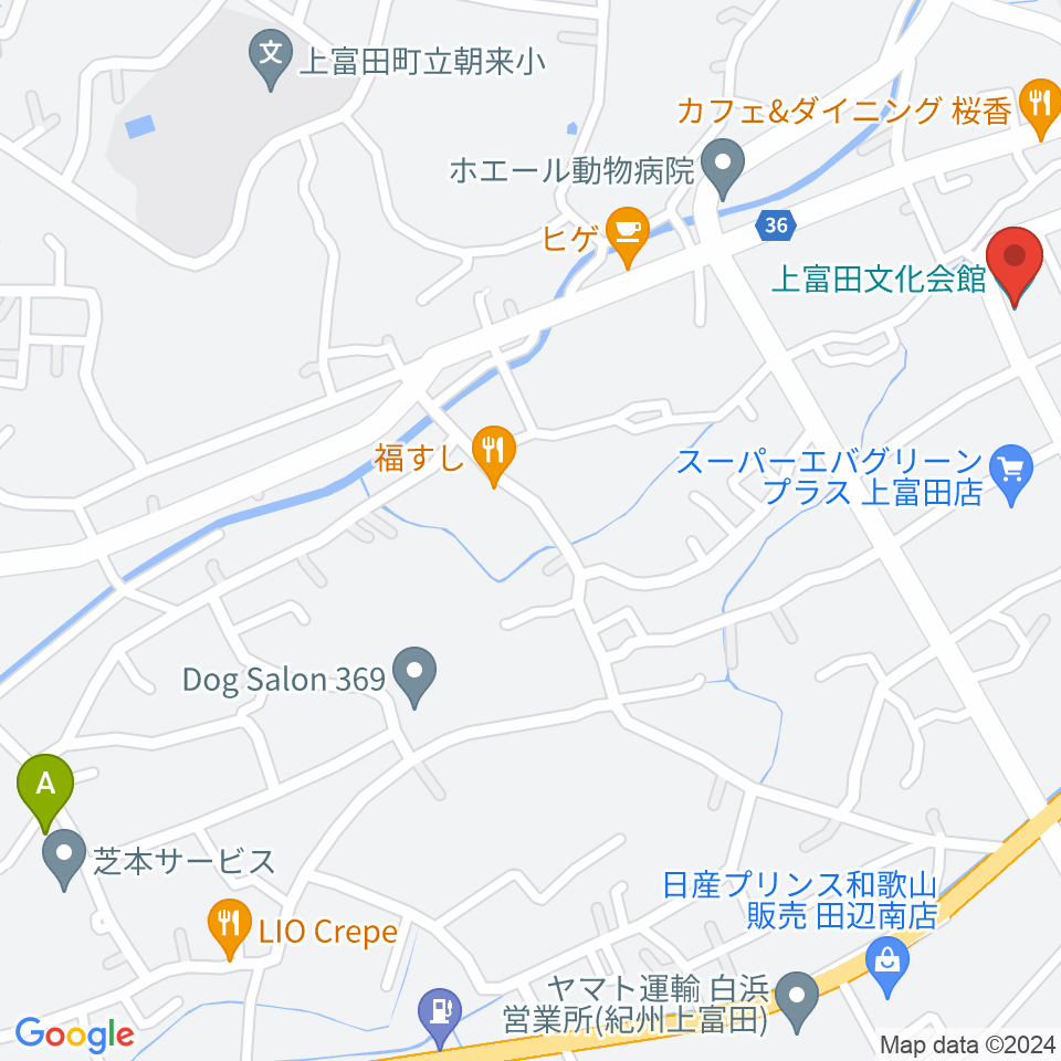 上富田文化会館周辺の駐車場・コインパーキング一覧地図