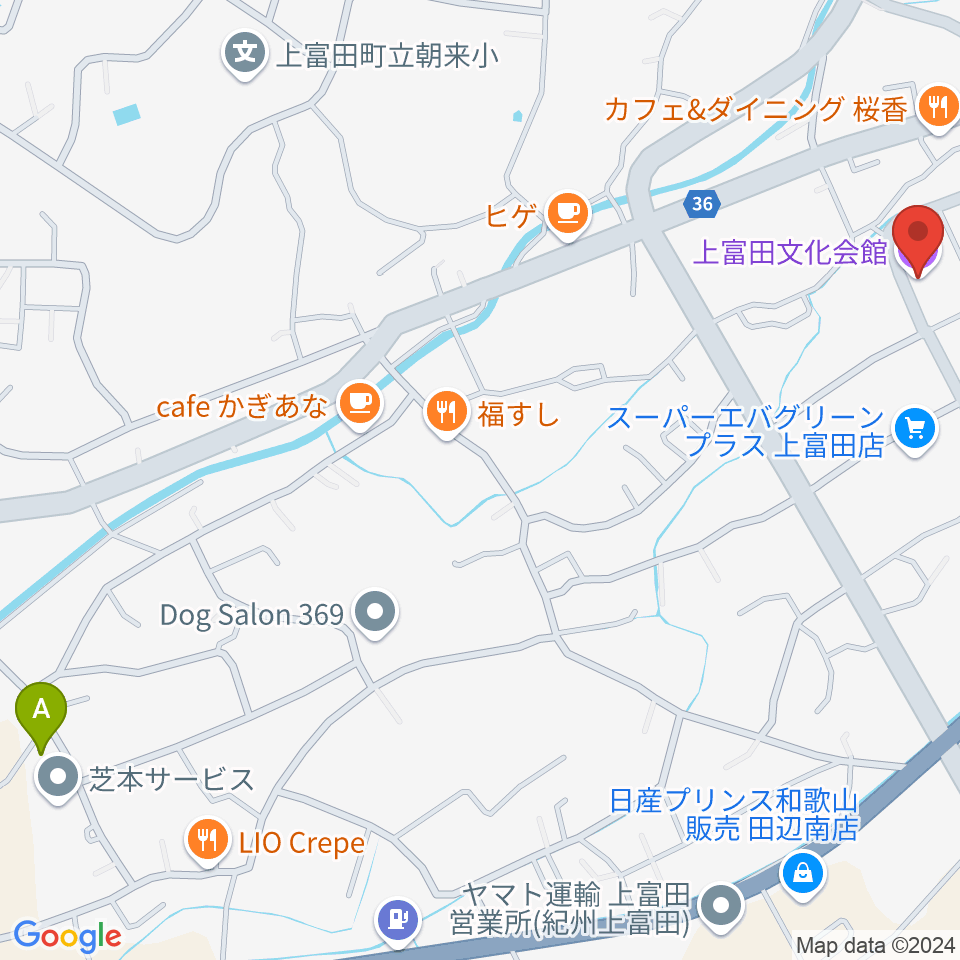 上富田文化会館周辺の駐車場・コインパーキング一覧地図