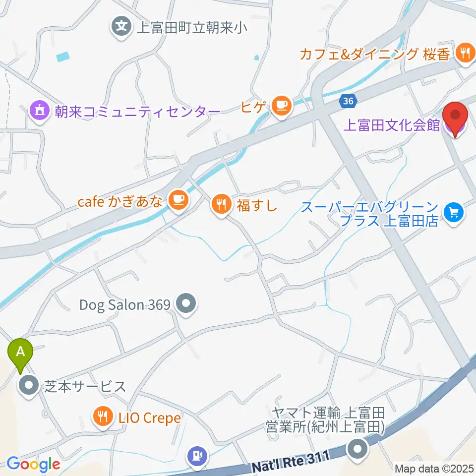 上富田文化会館周辺の駐車場・コインパーキング一覧地図