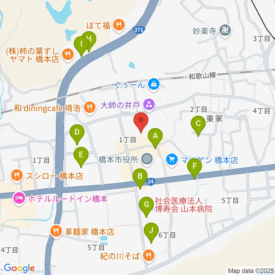 橋本市民会館周辺の駐車場・コインパーキング一覧地図