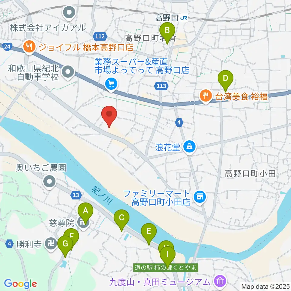 橋本市サカイキャニング産業文化会館アザレア周辺の駐車場・コインパーキング一覧地図