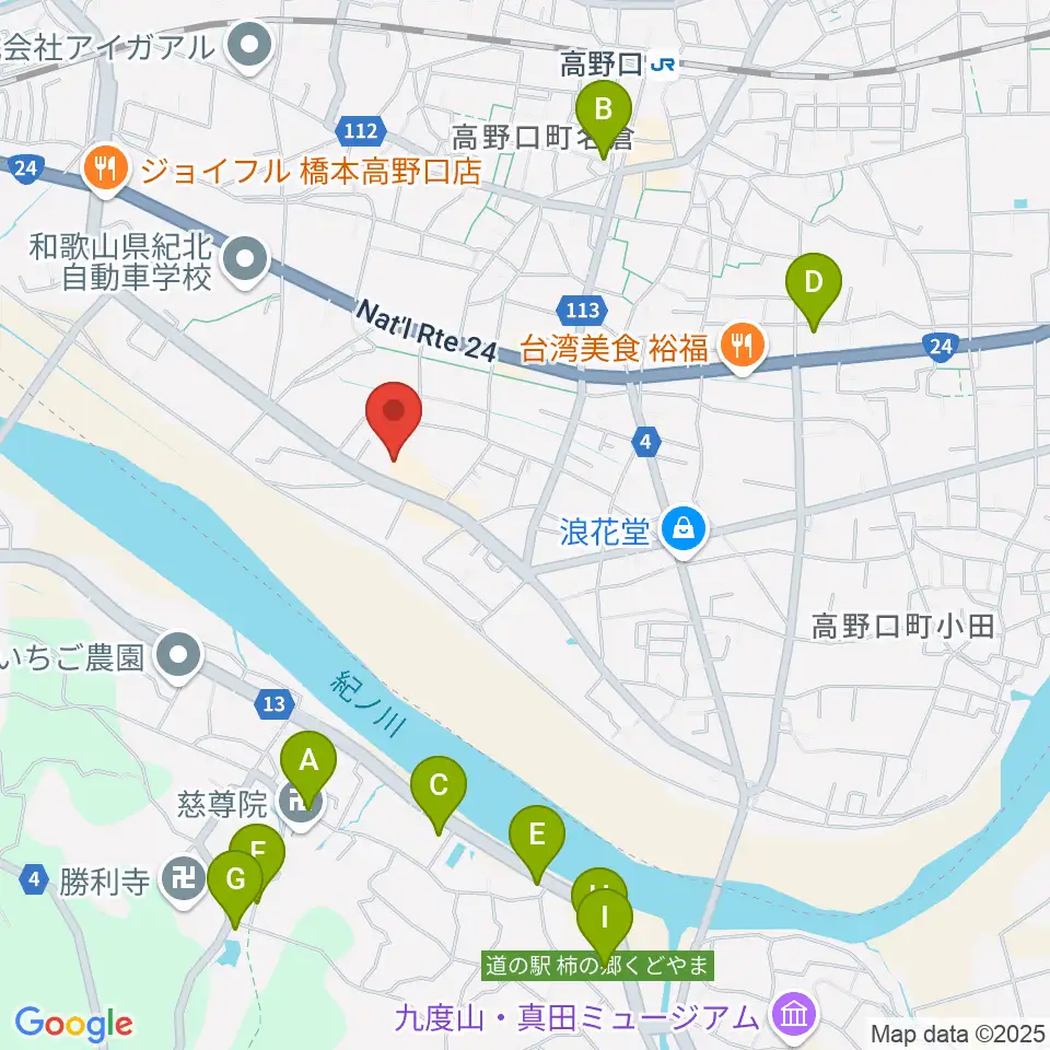 橋本市サカイキャニング産業文化会館アザレア周辺の駐車場・コインパーキング一覧地図