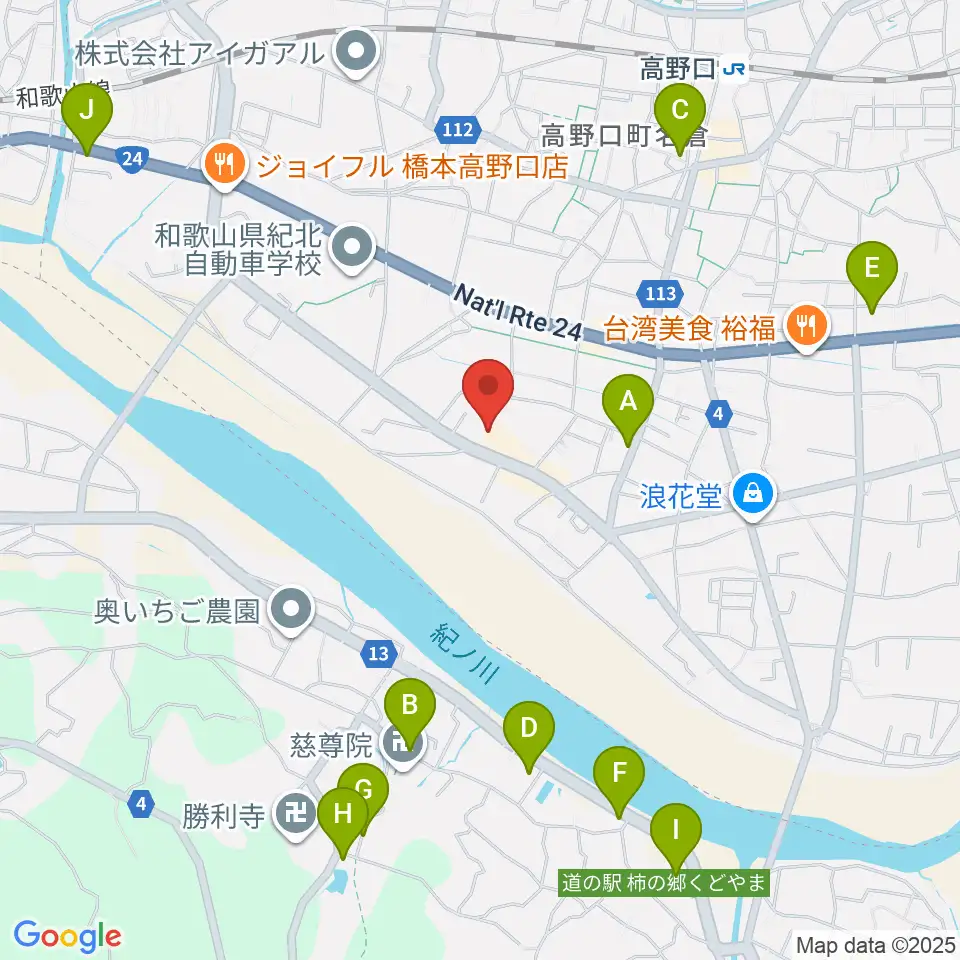 橋本市サカイキャニング産業文化会館アザレア周辺の駐車場・コインパーキング一覧地図