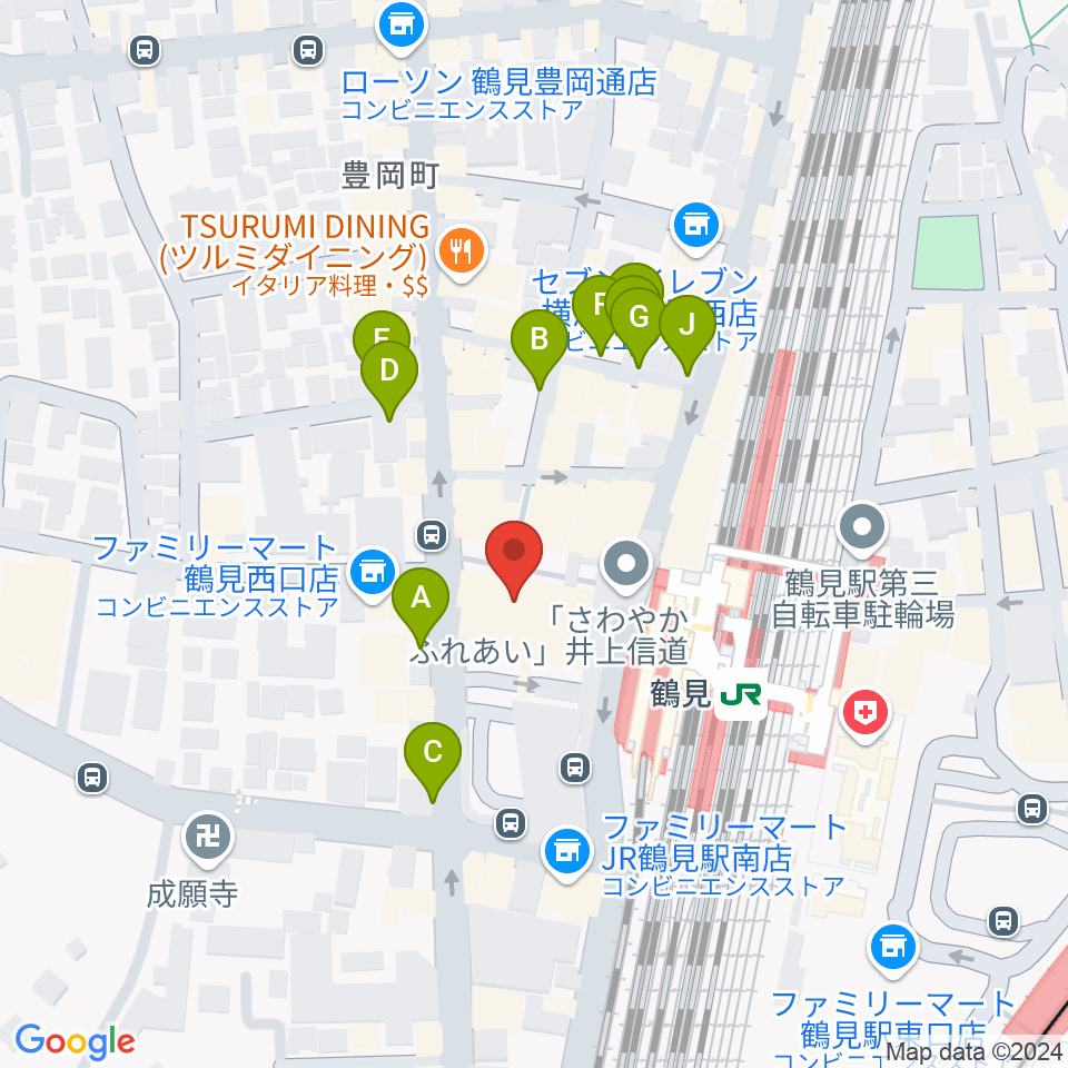 横浜市鶴見公会堂周辺の駐車場・コインパーキング一覧地図