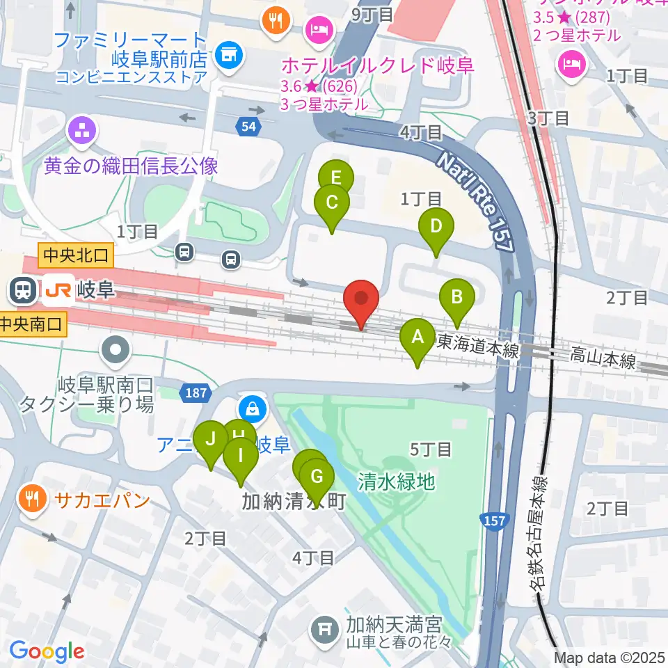 ハートフルスクエアーG周辺の駐車場・コインパーキング一覧地図