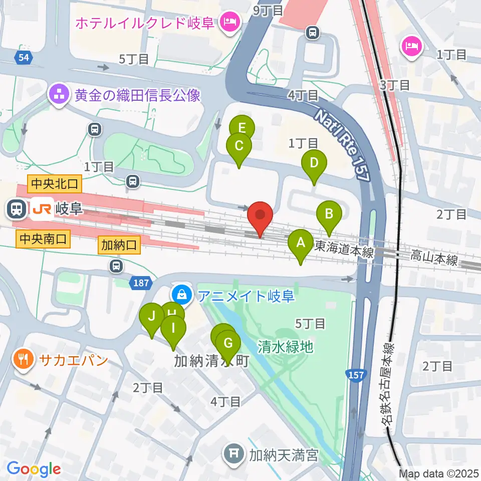 ハートフルスクエアーG周辺の駐車場・コインパーキング一覧地図
