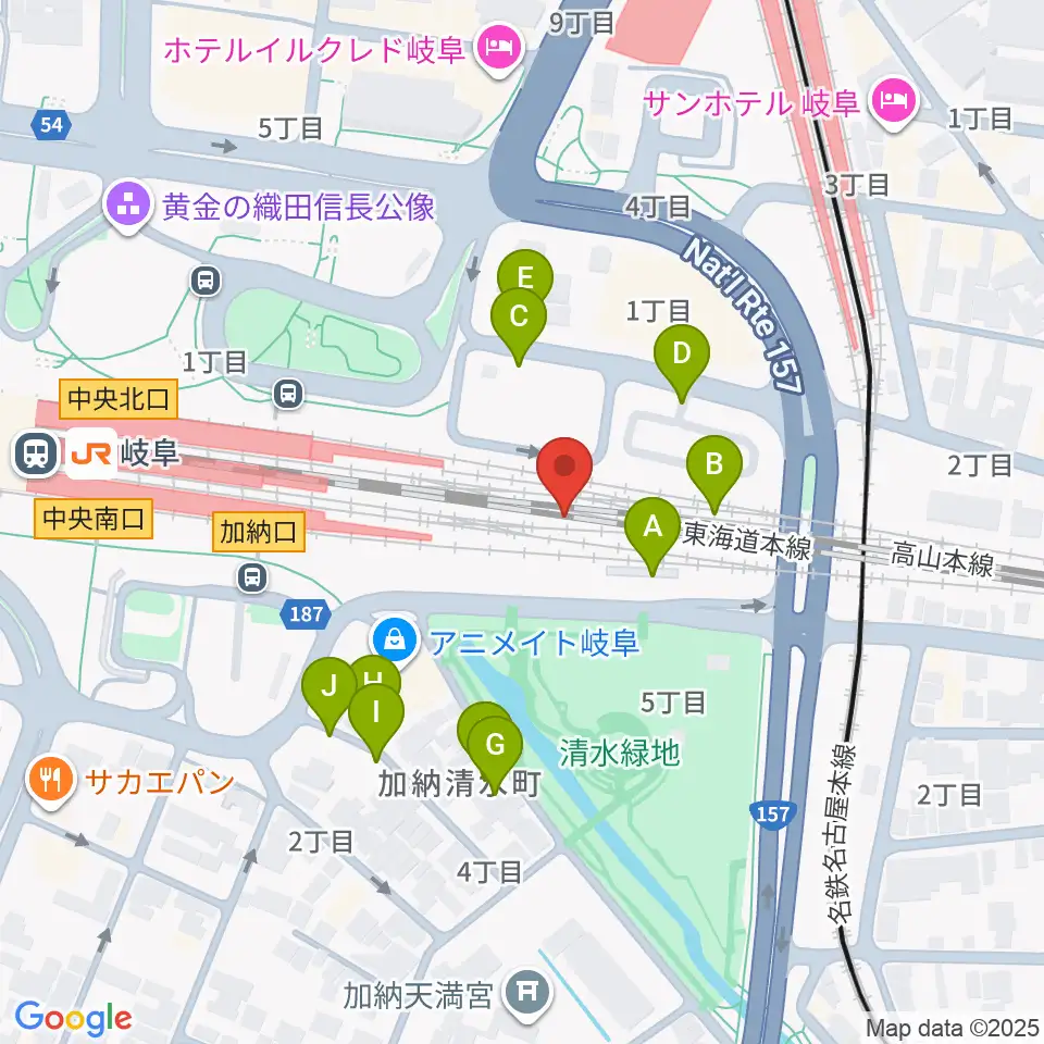 ハートフルスクエアーG周辺の駐車場・コインパーキング一覧地図