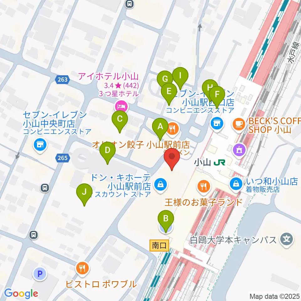 おーラジ周辺の駐車場・コインパーキング一覧地図