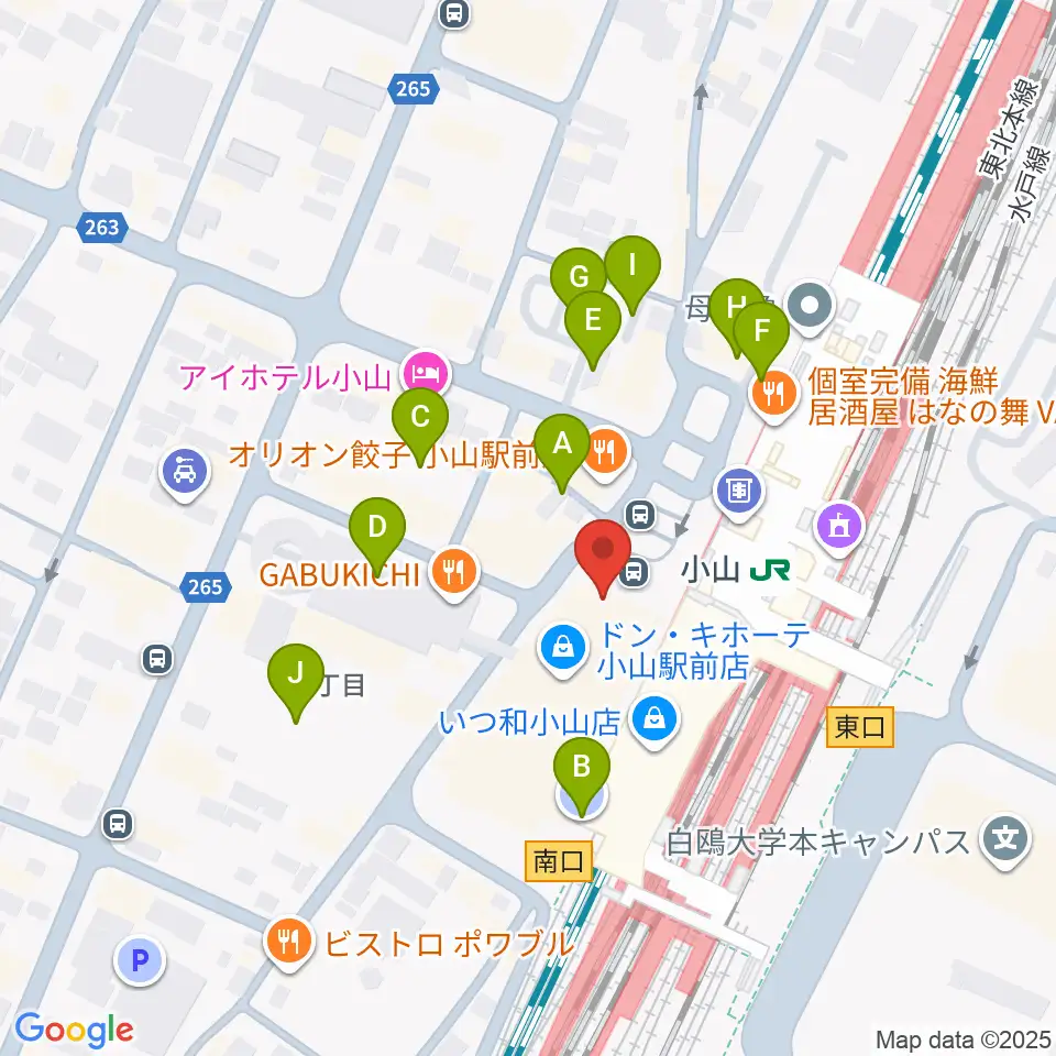 おーラジ周辺の駐車場・コインパーキング一覧地図