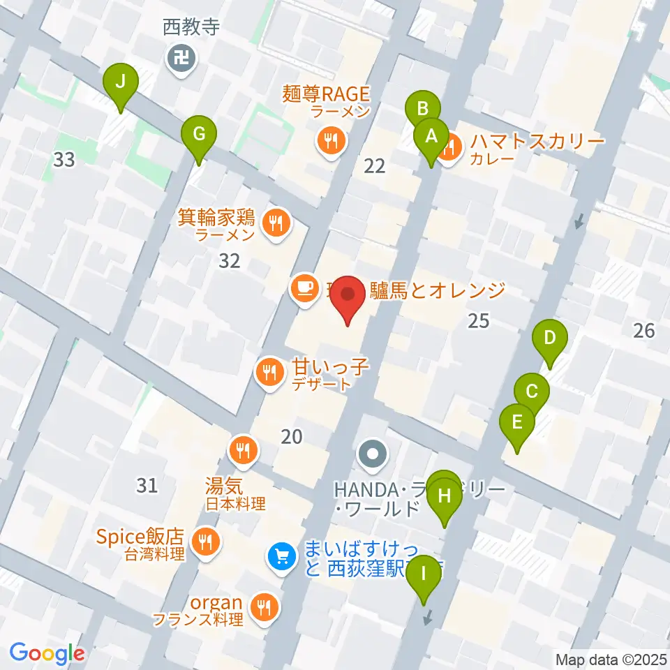 ビッグメイドミュージック周辺の駐車場・コインパーキング一覧地図