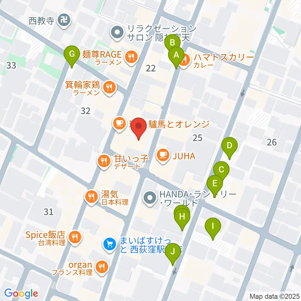 ビッグメイドミュージック周辺の駐車場・コインパーキング一覧地図