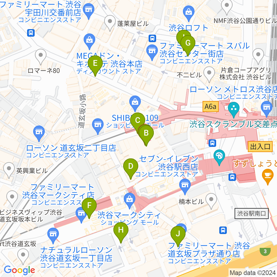 TOHOシネマズ渋谷周辺の駐車場・コインパーキング一覧地図