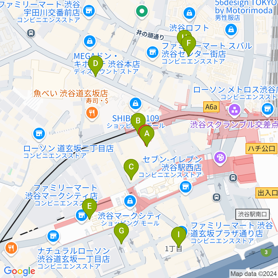 TOHOシネマズ渋谷周辺の駐車場・コインパーキング一覧地図