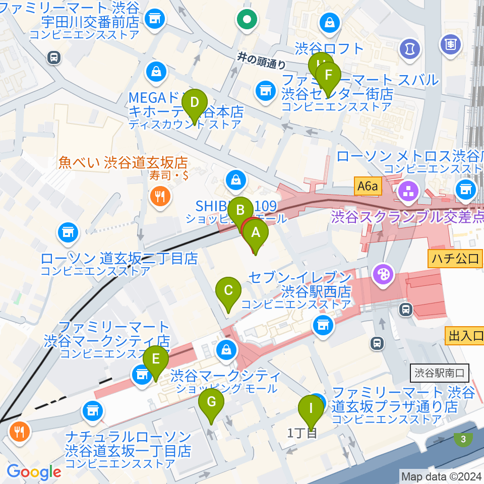 TOHOシネマズ渋谷周辺の駐車場・コインパーキング一覧地図