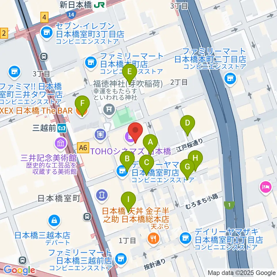 TOHOシネマズ日本橋周辺の駐車場・コインパーキング一覧地図
