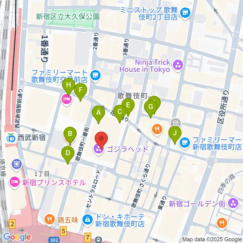 TOHOシネマズ新宿周辺の駐車場・コインパーキング一覧地図