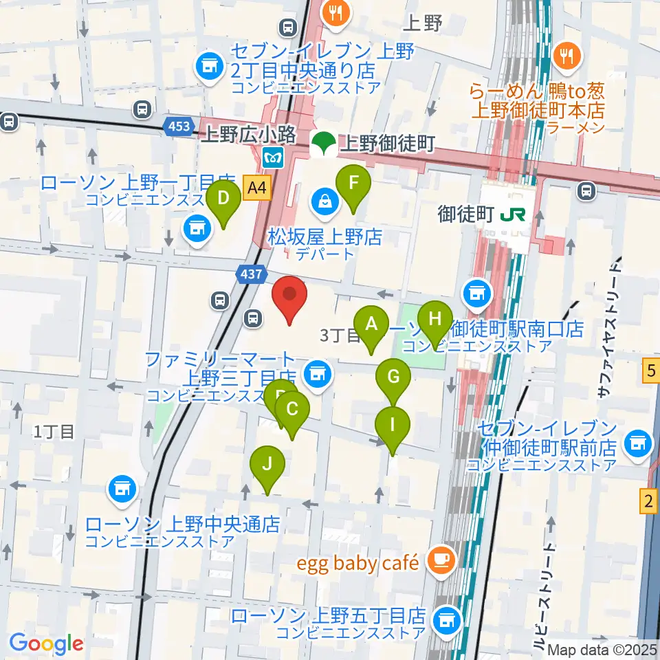 TOHOシネマズ上野周辺の駐車場・コインパーキング一覧地図
