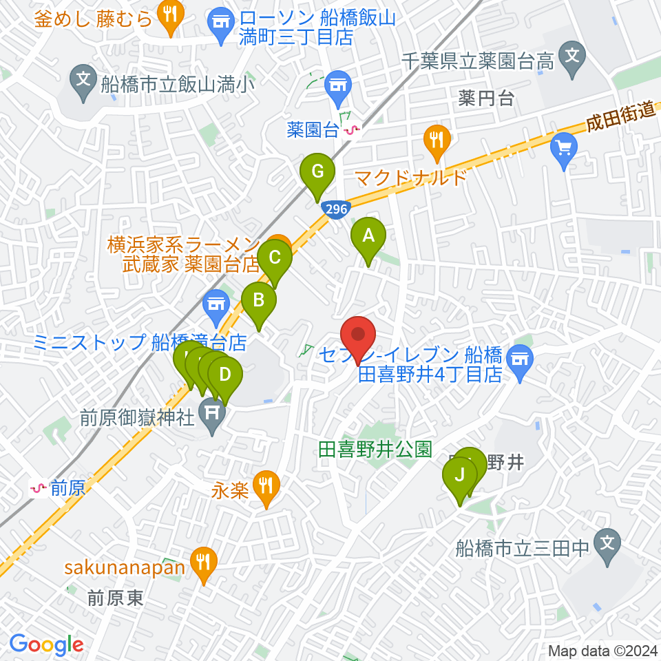 船橋スタジオネスト周辺の駐車場・コインパーキング一覧地図