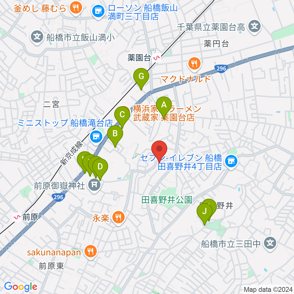 船橋スタジオネスト周辺の駐車場・コインパーキング一覧地図