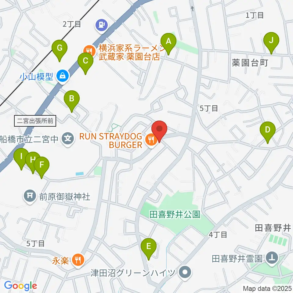 船橋スタジオネスト周辺の駐車場・コインパーキング一覧地図
