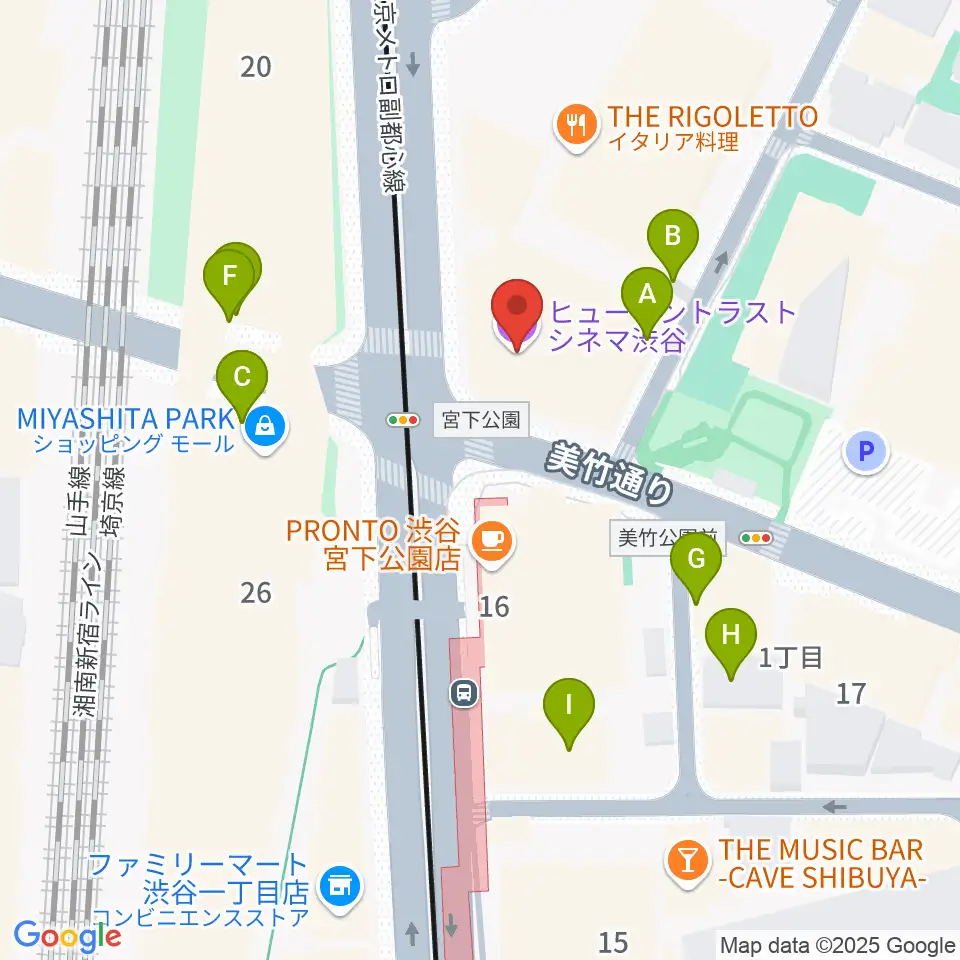 ヒューマントラストシネマ渋谷周辺の駐車場・コインパーキング一覧地図