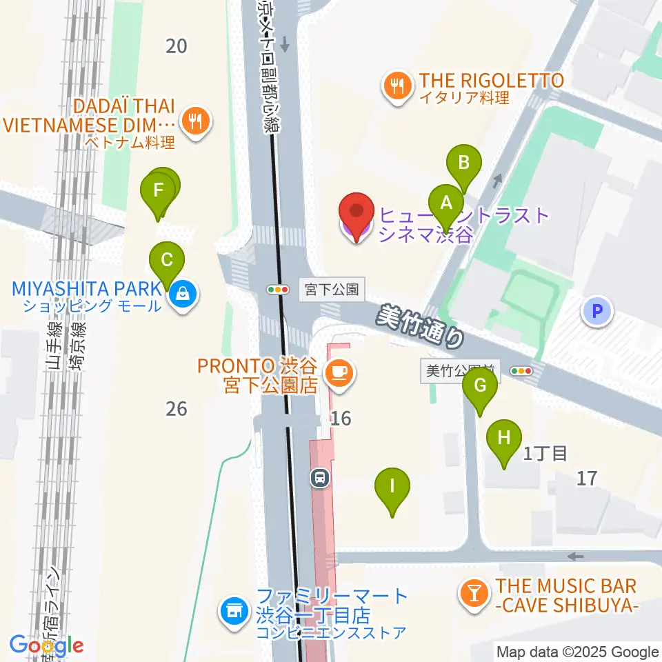 ヒューマントラストシネマ渋谷周辺の駐車場・コインパーキング一覧地図