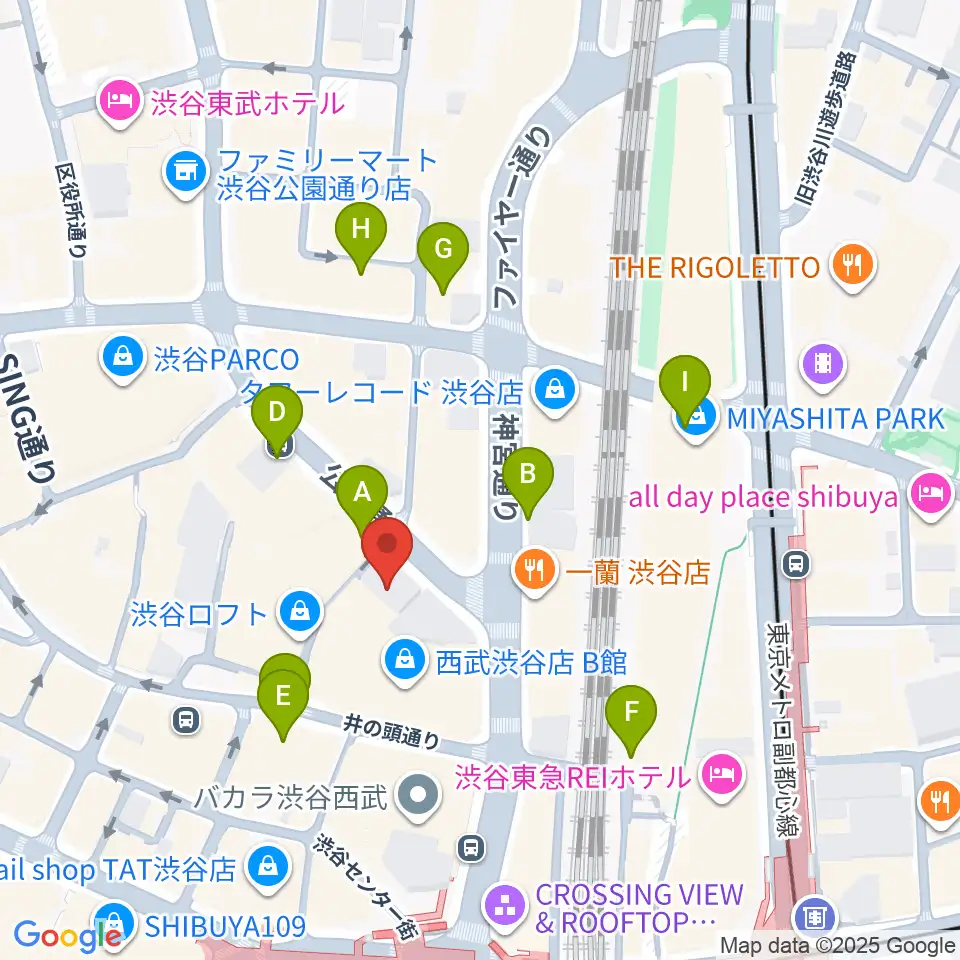 渋谷HUMAXシネマ周辺の駐車場・コインパーキング一覧地図