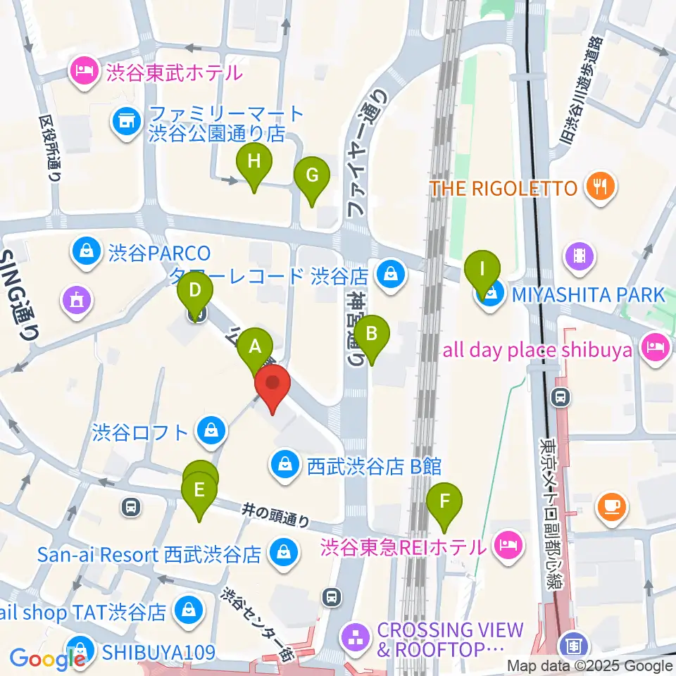 渋谷HUMAXシネマ周辺の駐車場・コインパーキング一覧地図