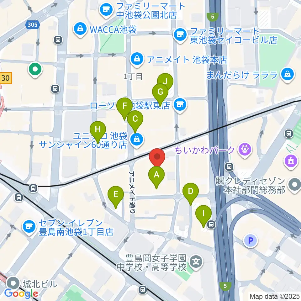 池袋HUMAXシネマズ周辺の駐車場・コインパーキング一覧地図