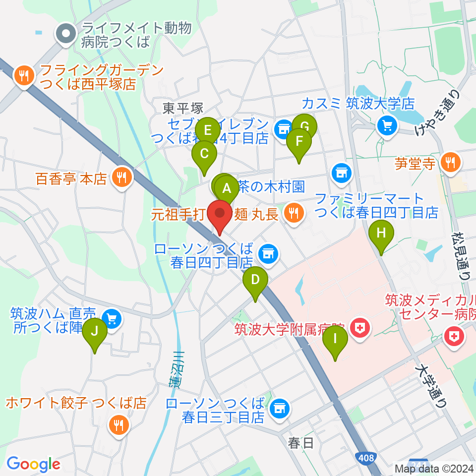 スタジオソングサイクル周辺の駐車場・コインパーキング一覧地図