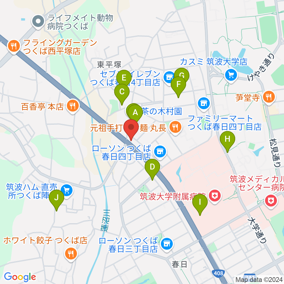 スタジオソングサイクル周辺の駐車場・コインパーキング一覧地図