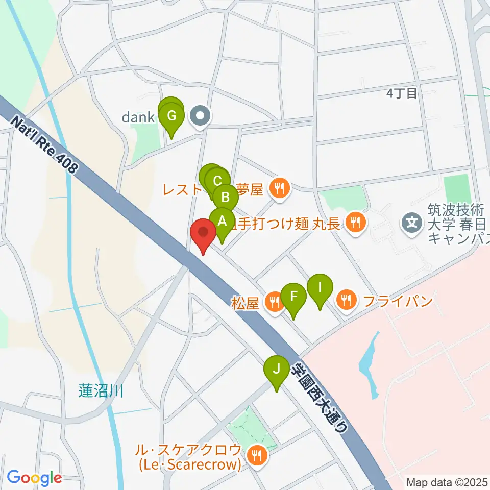 スタジオソングサイクル周辺の駐車場・コインパーキング一覧地図