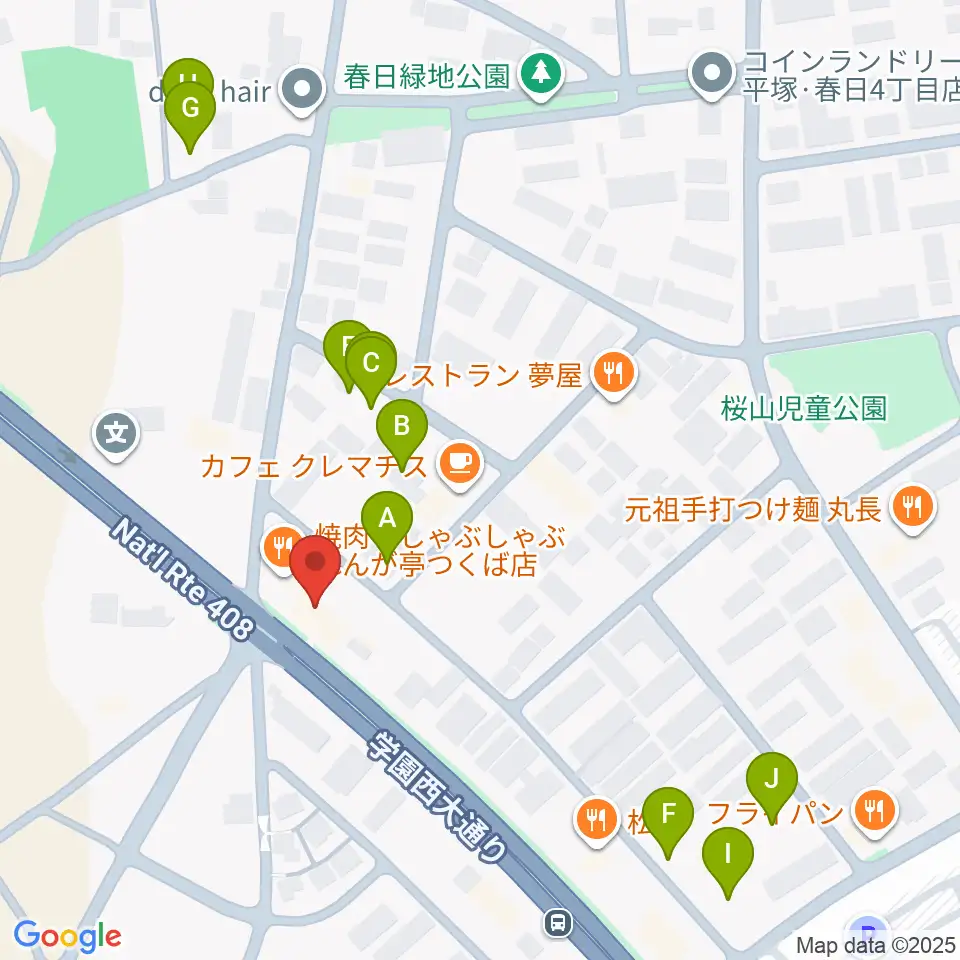 スタジオソングサイクル周辺の駐車場・コインパーキング一覧地図