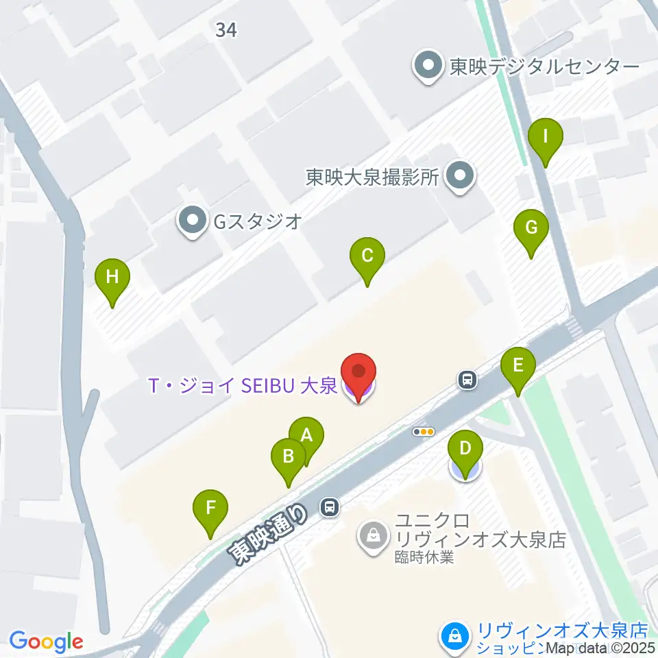 T・ジョイSEIBU大泉周辺の駐車場・コインパーキング一覧地図
