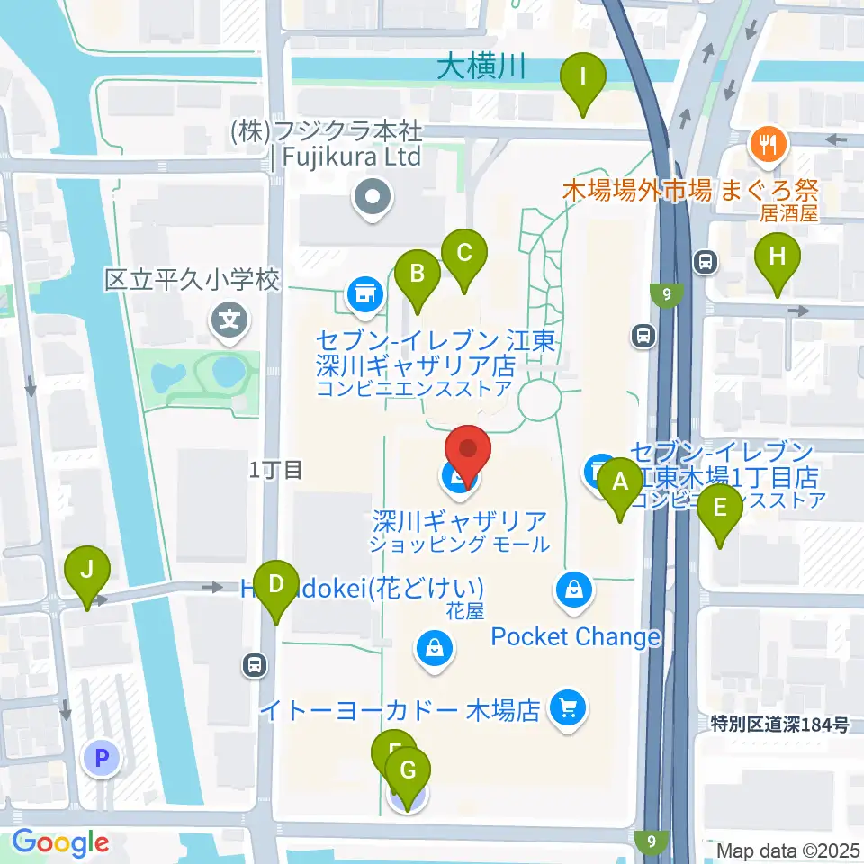 109シネマズ木場周辺の駐車場・コインパーキング一覧地図