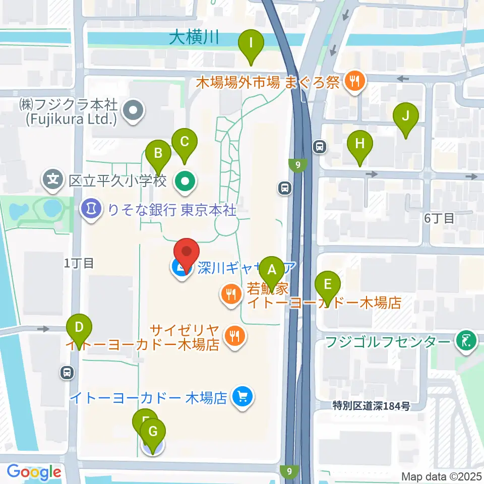 109シネマズ木場周辺の駐車場・コインパーキング一覧地図