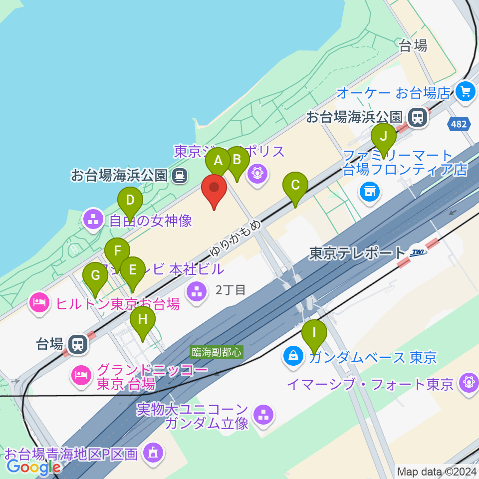 ユナイテッド シネマ アクアシティお台場 周辺の駐車場 コインパーキング一覧マップ