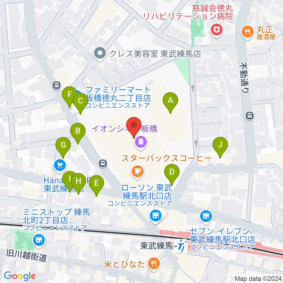 イオンシネマ板橋周辺の駐車場・コインパーキング一覧地図