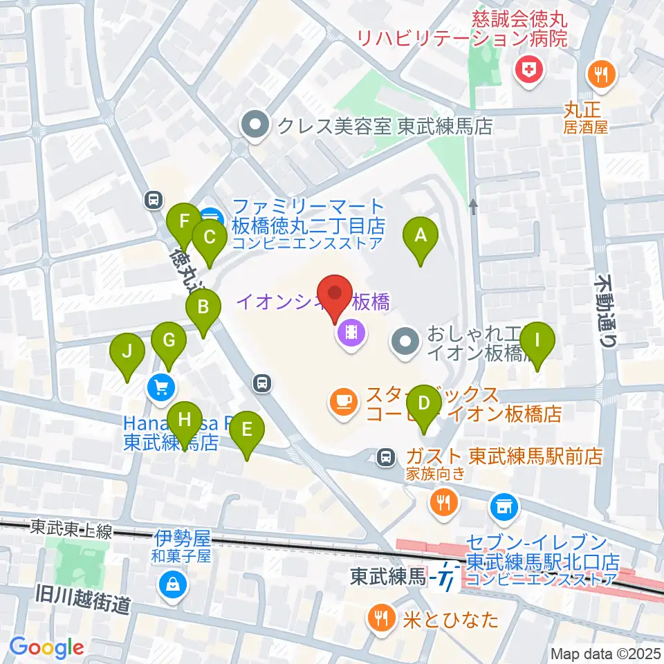 イオンシネマ板橋周辺の駐車場・コインパーキング一覧地図